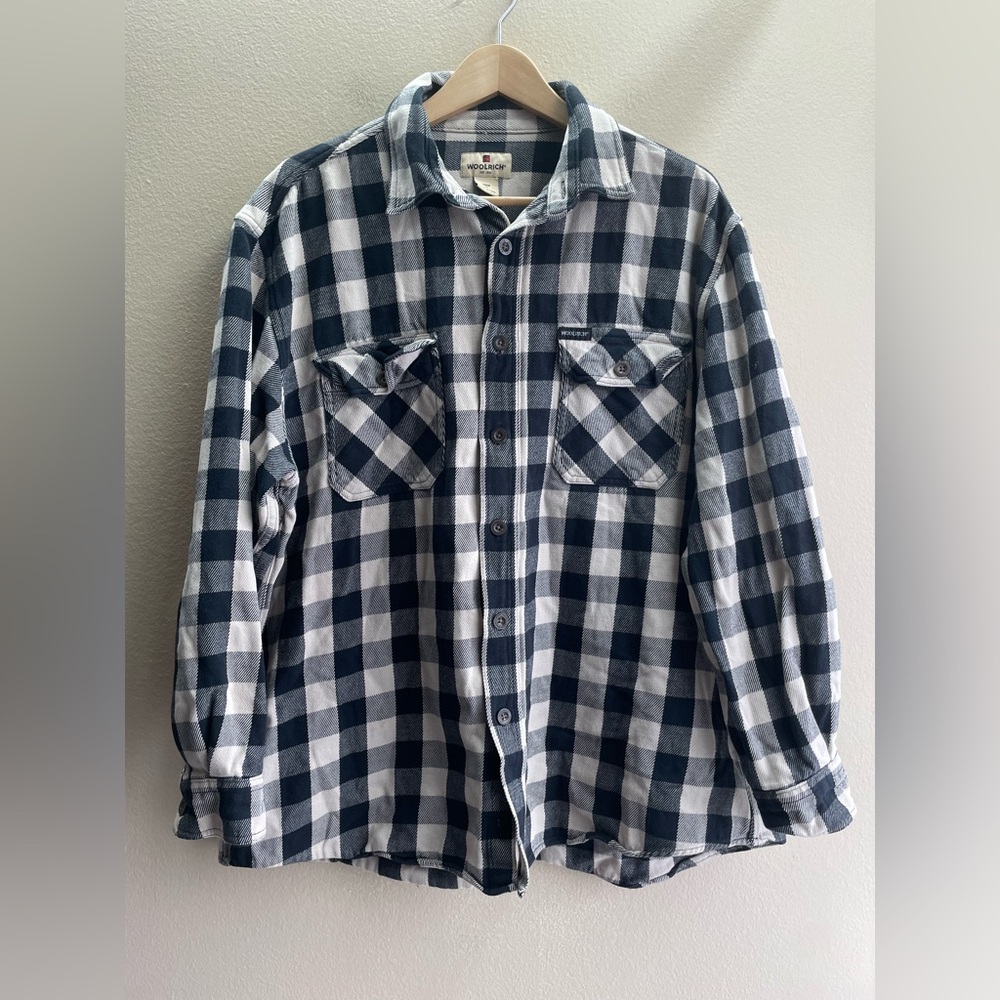 Vintage Woolrich 1830 Men Button Up Shirt Size XL Long Sleeve Multi Cotton